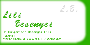 lili besenyei business card